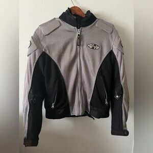 Joe Rocket Womens Motorcycle Jacket Large Padded Zip with Liner Jacket Bike Gear